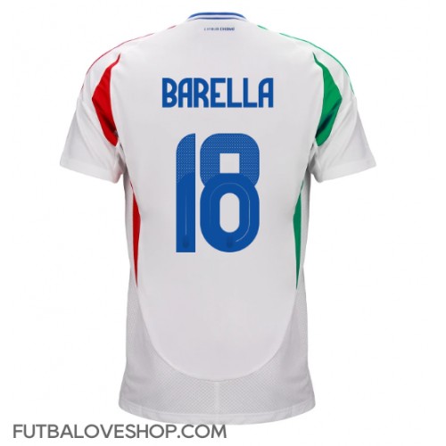 Dres Taliansko Nicolo Barella #18 Preč ME 2024 Krátky Rukáv